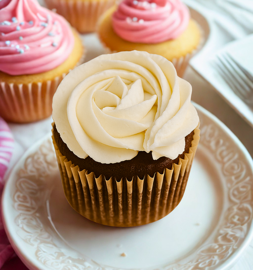 Barely Basic Vanilla + Chocolate Cupcake